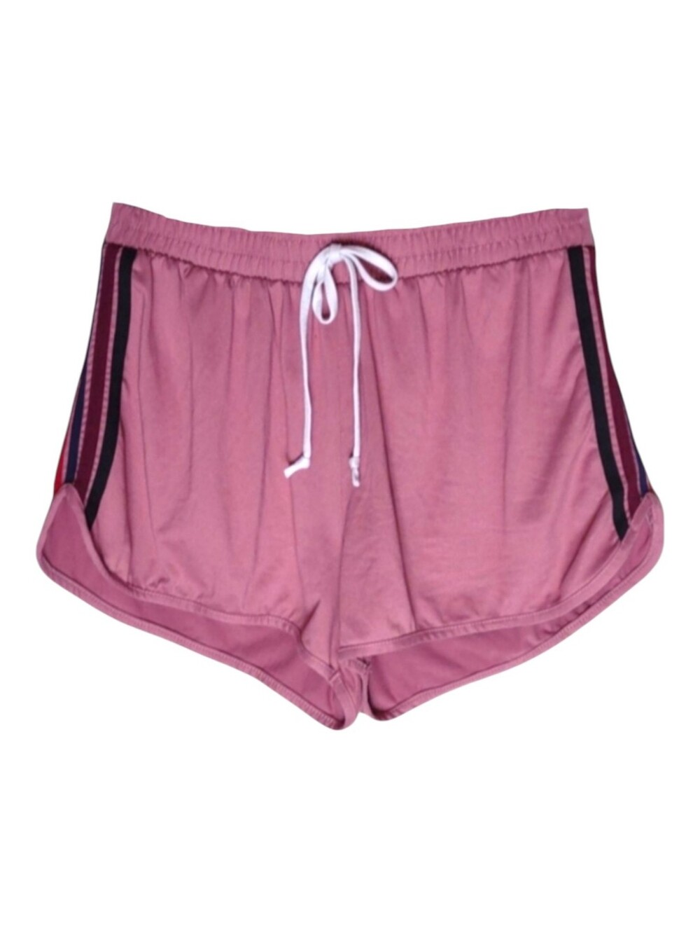J For Justify Retro Track Style Pink Striped Soft Shorts Junior Women's Large